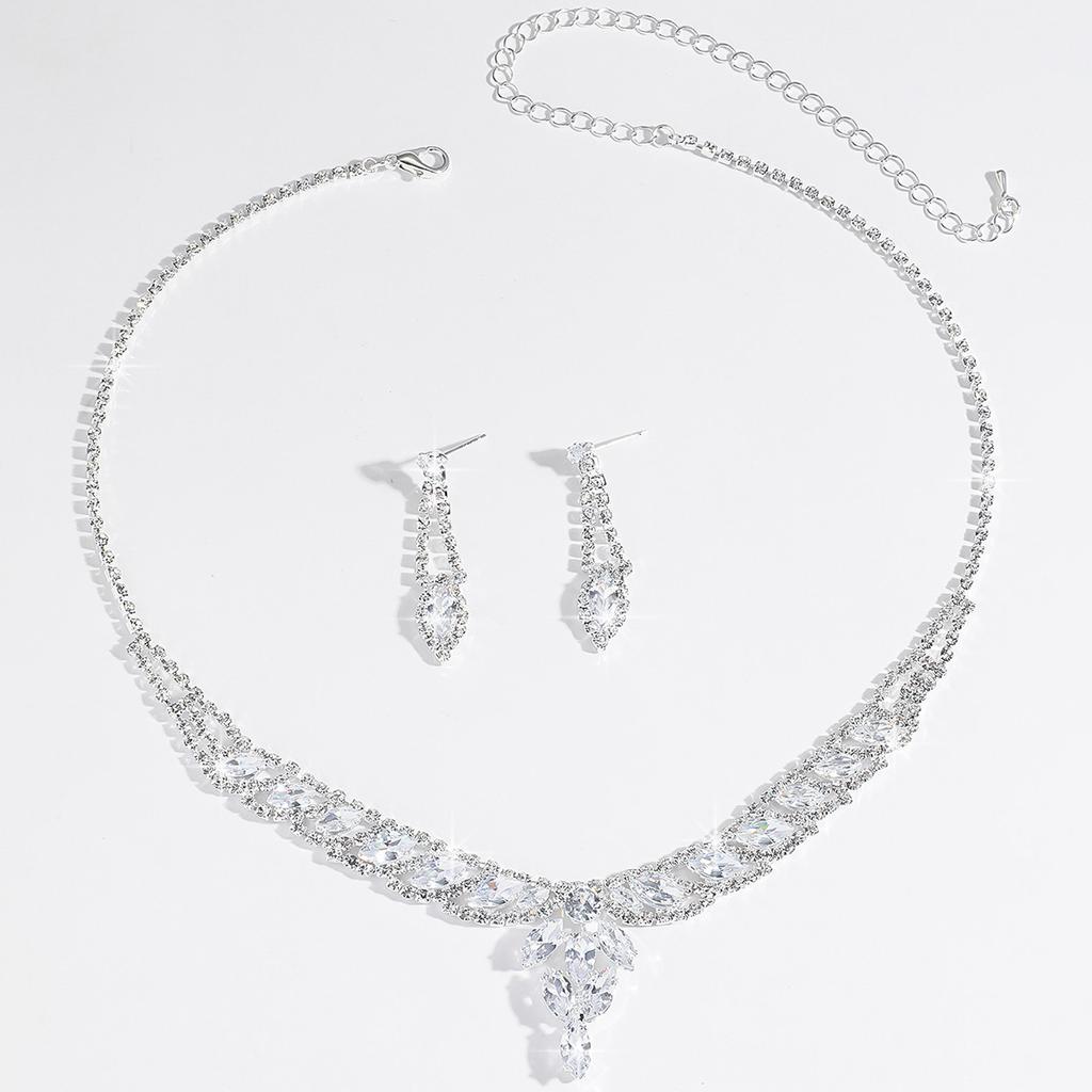 Necklace Set Earrings Jewelry Set Banquet Dress Set Chain Fashion Bridal Jewelry
