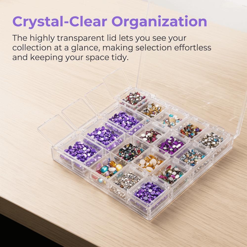 Transparent Acrylic Nail Accessory Organizer Box Bead Organizer Storage Box  Nail Care Services