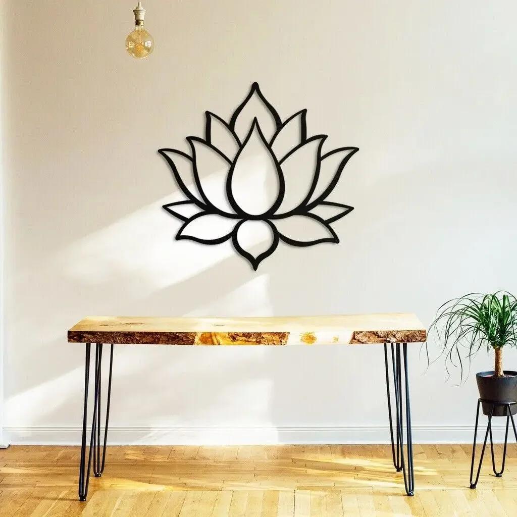 Lotus Flower Metal Wall Art – Mandala Design for Outdoor Decor, Elegant Metal Wall Accent for Stylish Home & Garden
