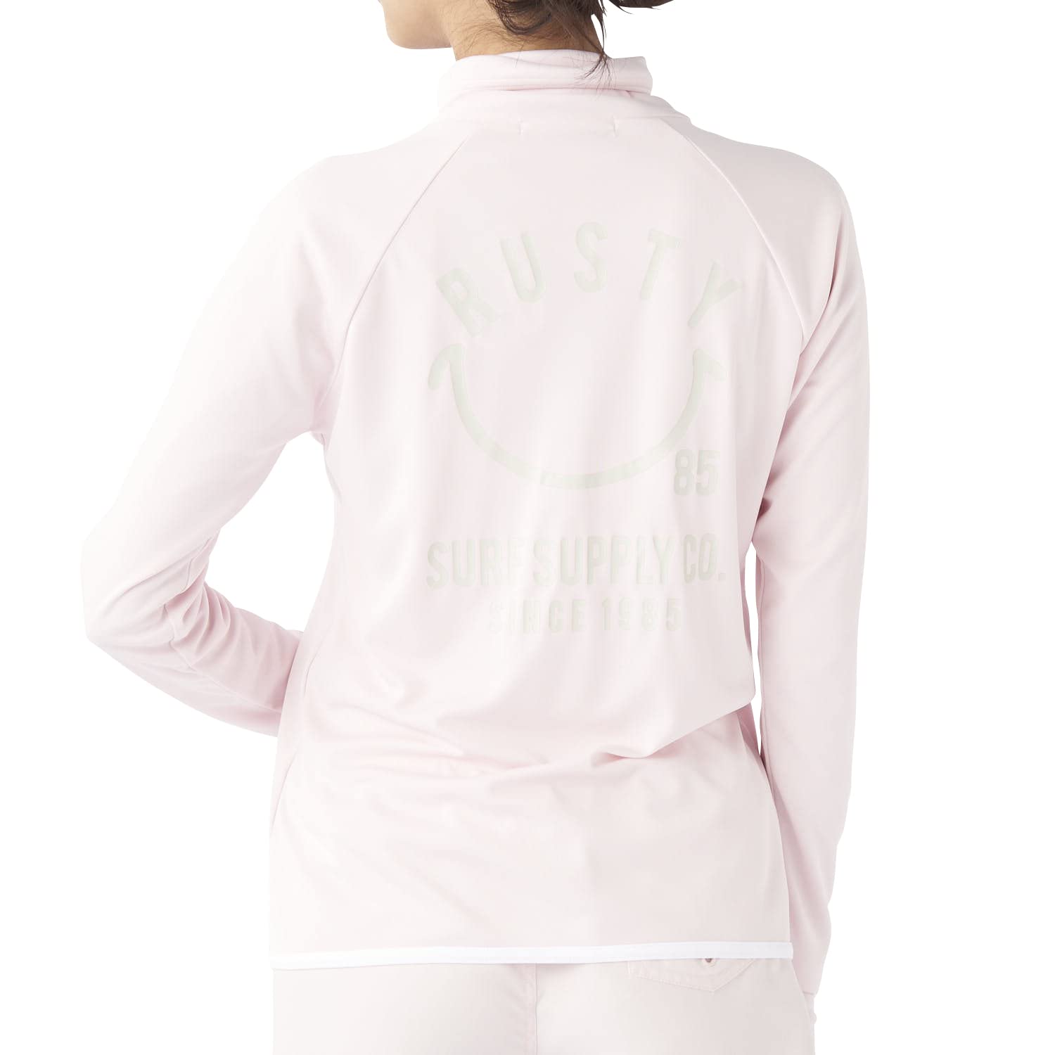 

Rusty Smile Rash Guard, Stand Collar, Full Zip, 924461