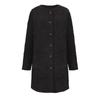 Women's Casual Solid Color Round Neck Long Sleeve Plush Casual  Jacket