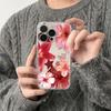 Red Morning Glory Phone Case For Iphone 15 14 17Air Ins Simple 13 Pro Max 12 11 16E 15 Plus Soft Shockproof Silicone Cases Coque