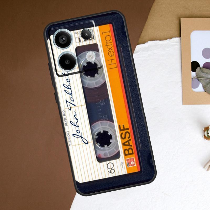 Old Cassette Tape Case For Redmi Note 13 Pro Plus 9 10 11 12 Pro 9S 10S 11S 12S Cover For Redmi 12 C 10C 13C