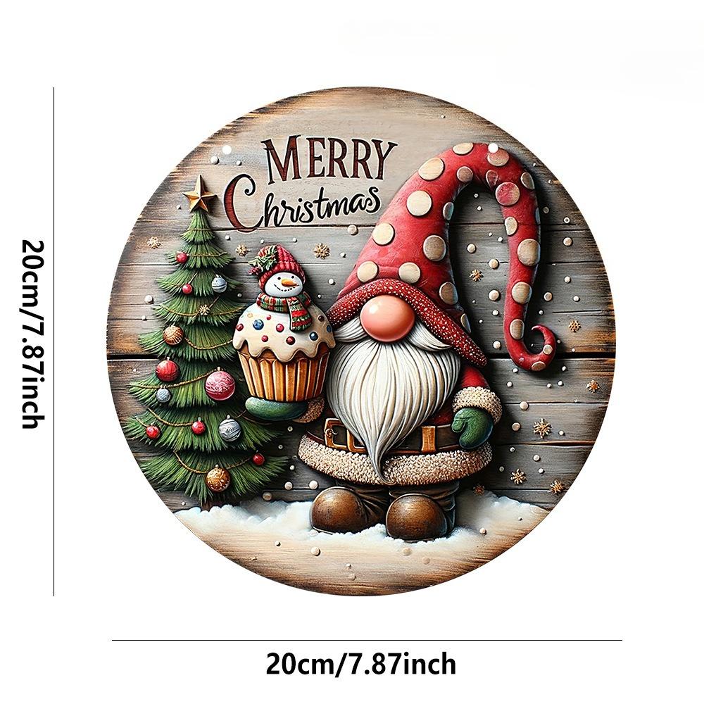 Christmas Snowman Wooden Sign Xmas Tree Hanging Ornaments Merry Christmas Dwarf Wooden Sign for Home New Year Party Gift 2025