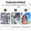 Disney Pearl Art Moana Stitch Creative Pearl-Style Art Kit 5D DIY Pearl Embroidery Mosaic Cross-Stitch Kit for Home Decor