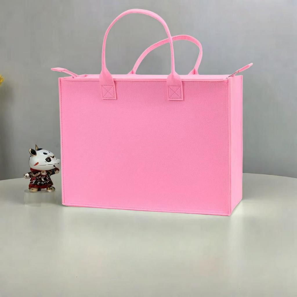 Large Capacity Felt Fashion Tote Bag - Customizable Logo, Perfect Gift or Souvenir Handbag
