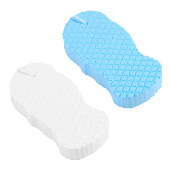 2/4 ks 3D Ultra měkká exfoliační koupelová houba tělová mycí houba ženy muži opakovaně použitelná koupelová houba se šňůrkou