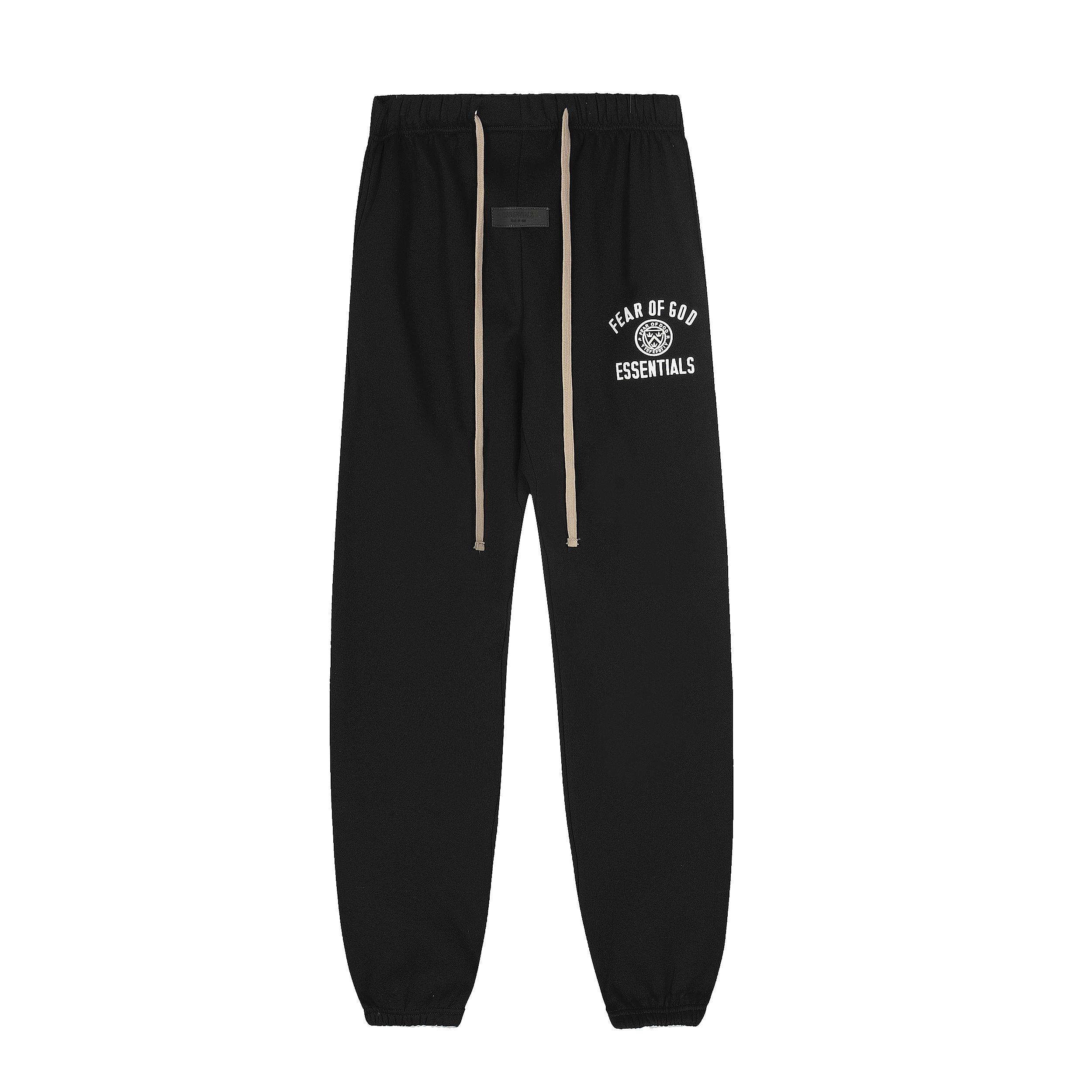 2567 Fear Of God Essentials Letter Print Jogger Sweatpants - Unisex Casual Loose Streetwear Trousers S
