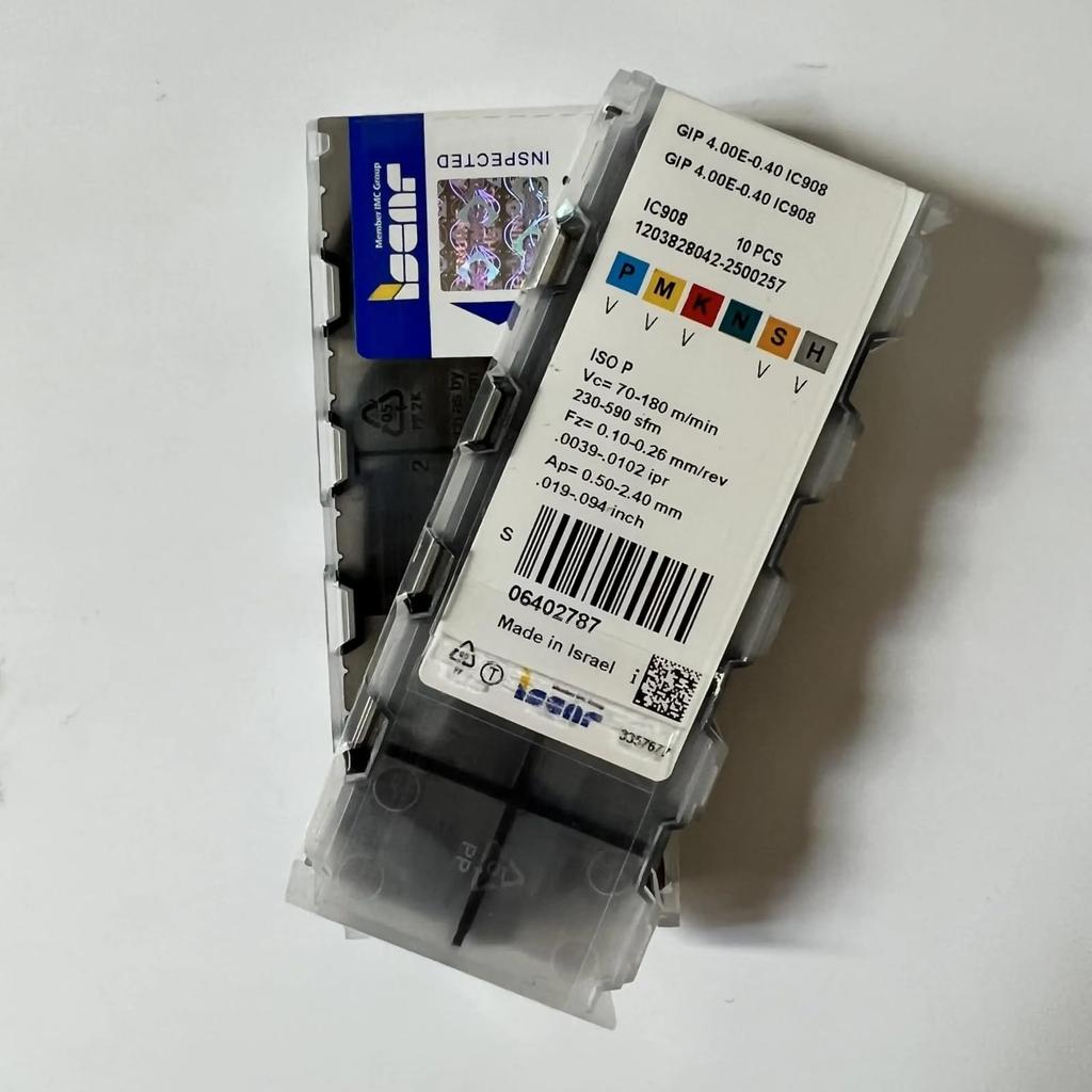 ISCAR / GIP4.00E-0.40 IC908 /Industrial Indexable Carbide Inserts 10 PCS