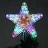 Glowing Christmas Tree Star Topper Five-pointed Star Warm/Colorful/White Light LED Lighted Star Battery Powered Dust-proof