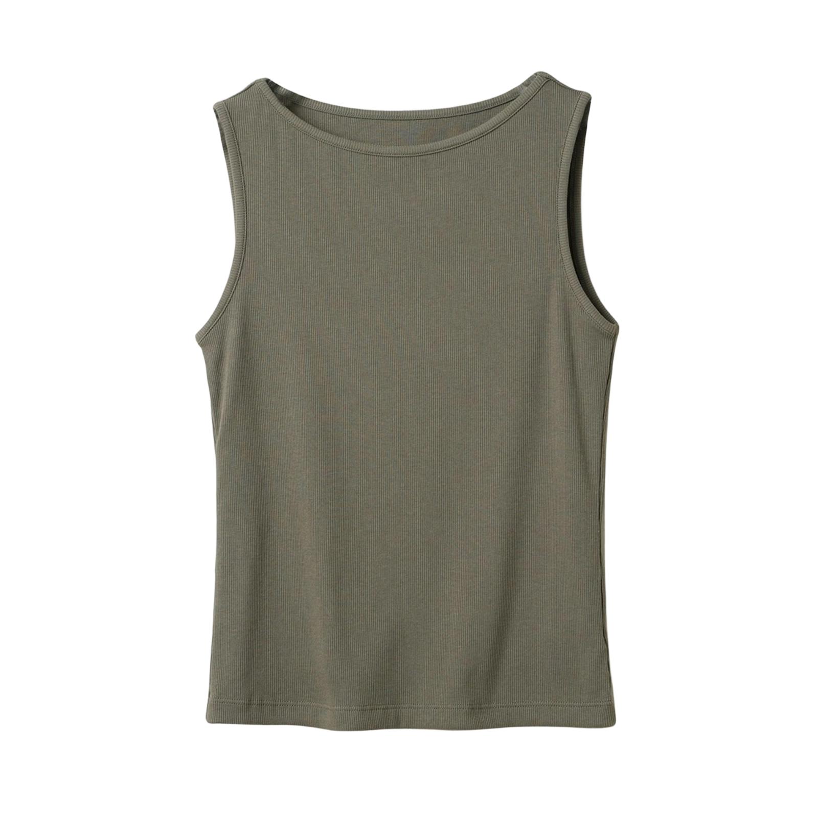 

Women s I-shaped Vest With One Collar And Sleeveless Undershirt, Camisole Top M