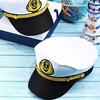 Yacht Captain Hat Sailor Captain Costume Men Navy Marine Hat Adjustable Boat Navy Hat for Adult Kid Men Women