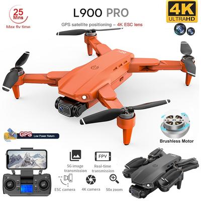 طائرة بدون طيار L900 Pro GPS جديدة بدقة 4K احترافية عالية الدقة وكاميرا مزدوجة وشبكة 5G وواي فاي وتصوير فوتوغرافي بدون فرشاة وطائرة رباعية المراوح قابلة للطي وجهاز تحكم عن بعد بمسافة 1.2 كم لعبة طائرة بدون طيار