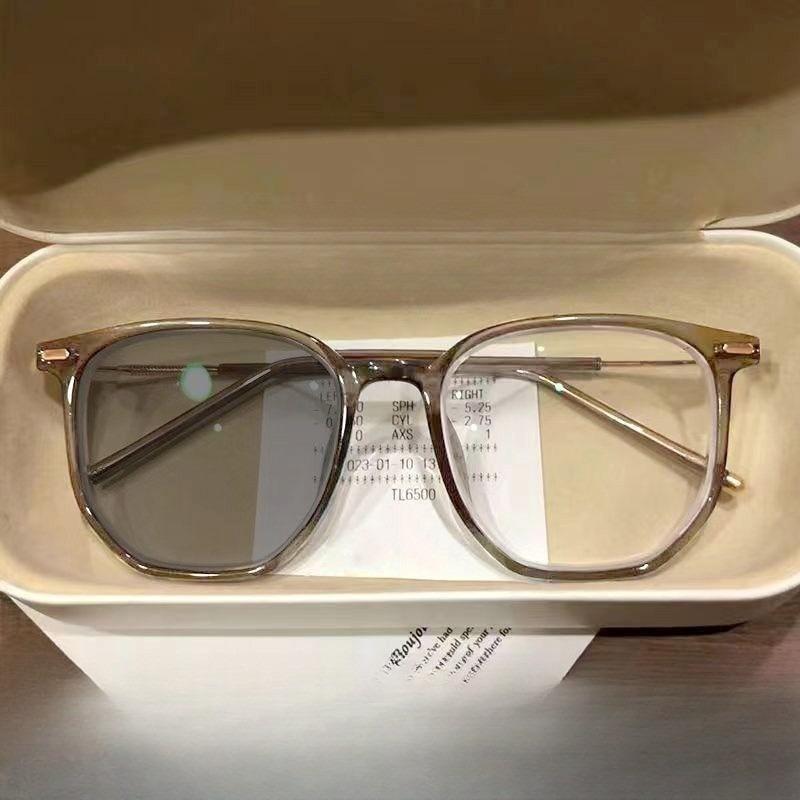 Pochromic Anti Radiation Eyeglasses for Women/Men Anti Blue Light Metal Frame Shades UV400  Anti Radiation Eyewaer Replaceabl