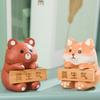 Wooden Craft Gift Set With Cute Animal Carvings For Home Decor And Relaxation