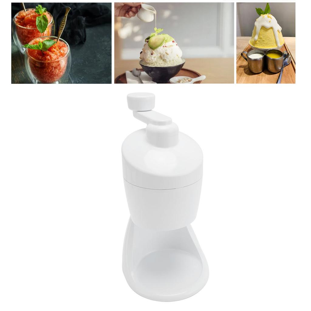 Handkurbel-Eisraspler 420 Edelstahl Manuelle Schnee-Eis-Kegelmaschine Slushie-Maker für Zuhause Outdoor Kommerzielle Nutzung mit Schüssel