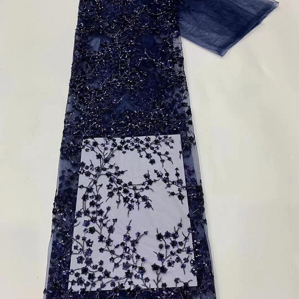 Sequins Net Lace Fabric with For French Style 3D Embroidery for Lady Dressmaking Skirts and Home Decoration Applications