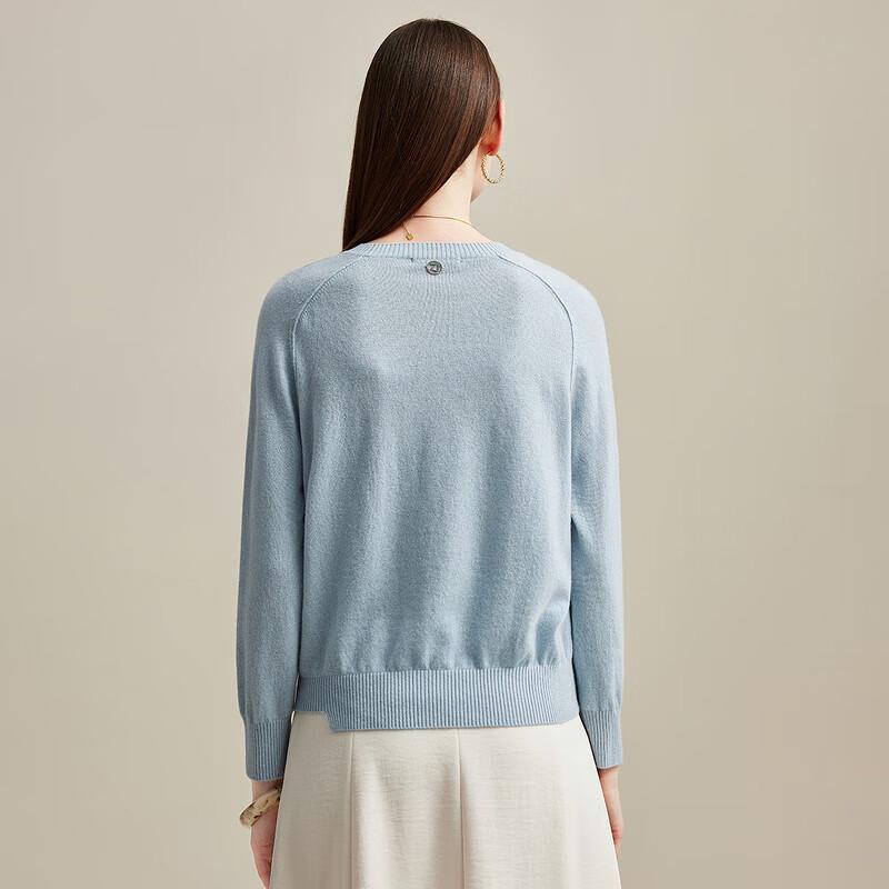 Zhaojun Women's Cashmere Round Neck Sweater