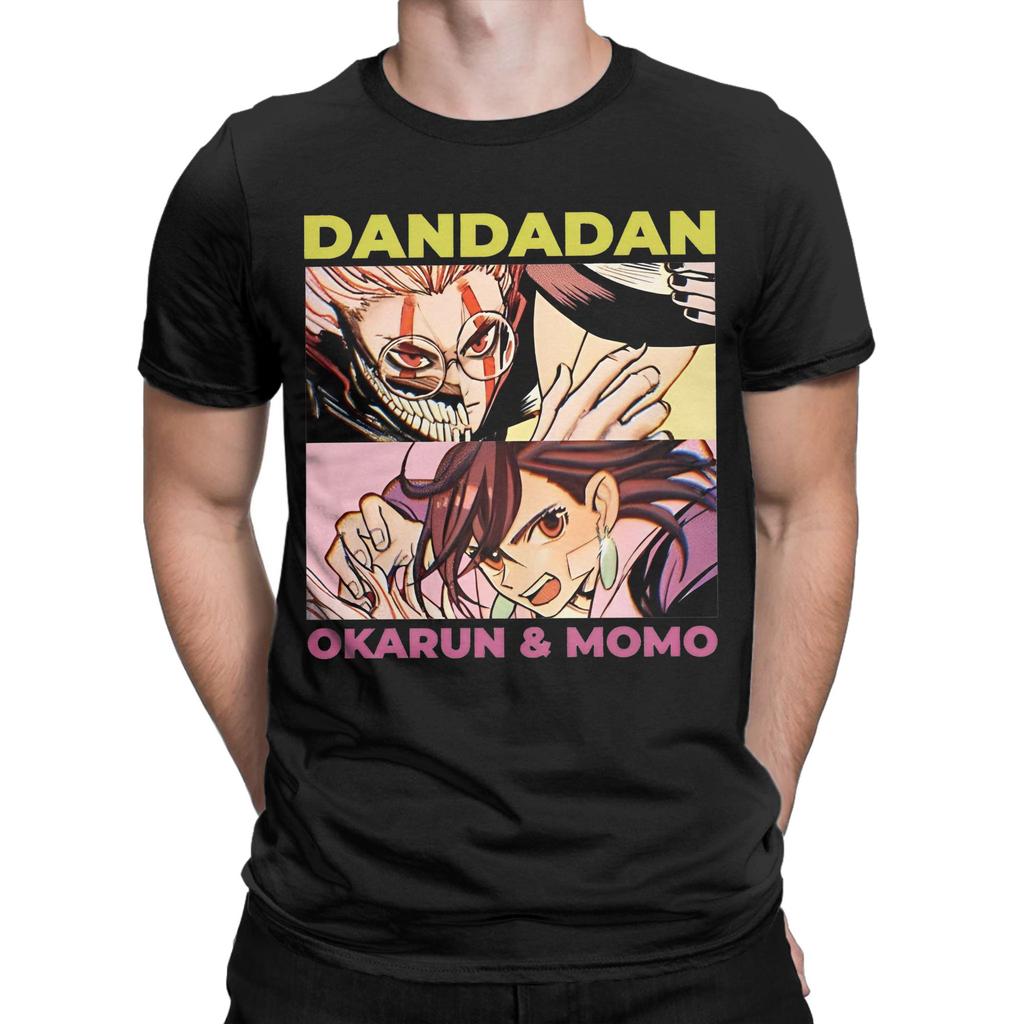 Dandadan Momo Okarun Anime T-Shirt Unisex 100%Cotton Tops Shirts Aesthetic  Round Neck Short Sleeve