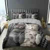 3Pcs Cat Animal Duvet Cover Set 3D Cute Pet Cat Hd Printing Bedding For Home Dorm