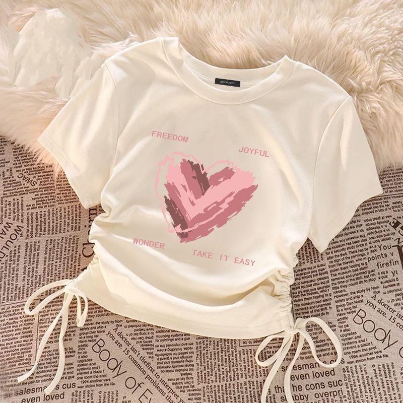 Girls' Solid Color T-shirts Short-sleeve Tops for Kids Summer Children Tees Teenager Blouse Baby Outfits Clothing