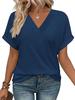 Women's Summer V-Neck Batwing Sleeve Shirt 2026 Fashion