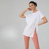 Damen Lockerer Hoodie Sportoberteile Yoga-Kleidung Schnelltrocknendes Lauf-Kurzarm-T-Shirt Fitnesskleidung