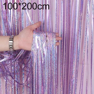 Мода Вечеринка Занавес День Рождения 100x200cm Блеск Бахрома Металлик Свадебный фон
