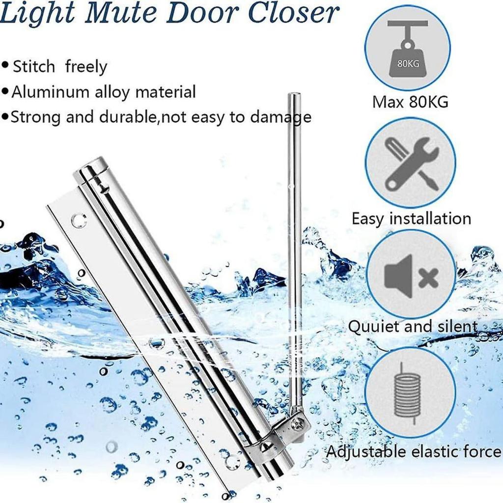 Door Closer Outdoor Bar Door Closer Interior Stainless Steel Adjustable Door Recliner Lightweight Automatic Spring