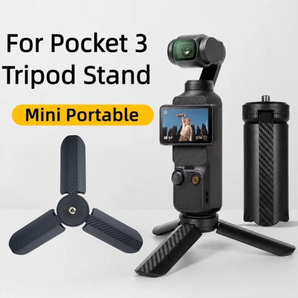 ABS Desktop Tripod with 1/4" Screw Photography Stand Portable Mini Tripod for DJI OSMO Pocket 3/4