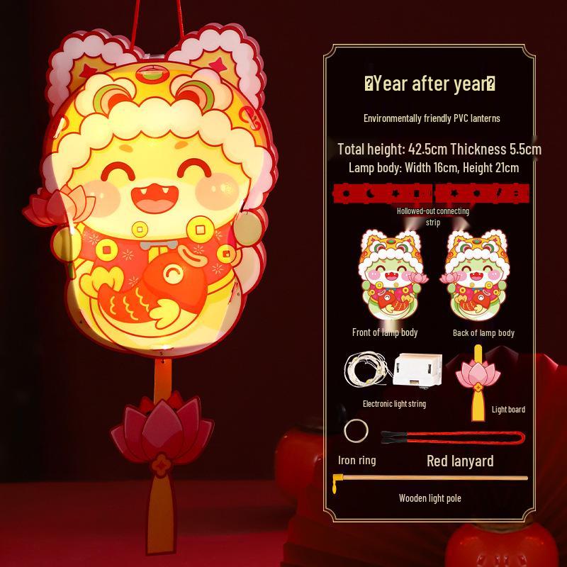 2025 DIY Handmade Snake Flower Lantern Kit for Kids - Cartoon New Year Lanterns