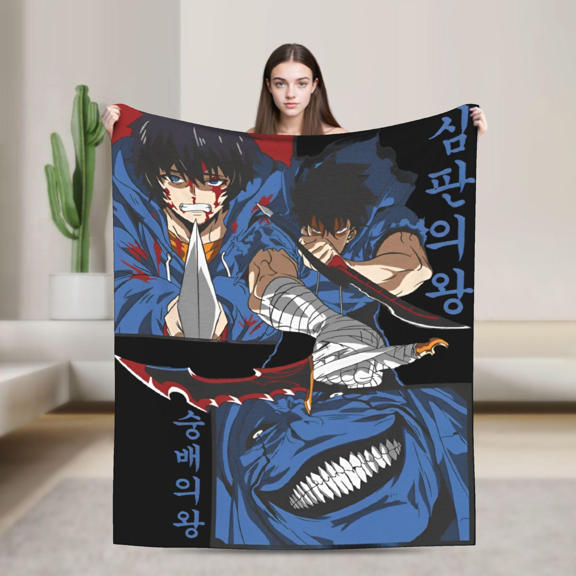 

S-Solo L-Leveling Anime Blanket Multiple Sizes Soft and Lightweight Throw Blankets for Couch Sofa and Bed 100x150cm