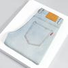 Frühling/Sommer Neuankömmling Herren Mid-Rise Stretch Denim Hose Straight-Leg Loose-Fit Lässige Lange Hose