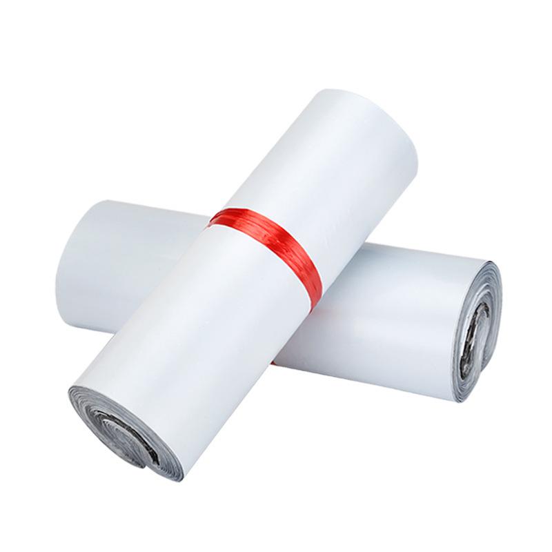 Gray and White Long Strip Waterproof Clothing Packaging Bag, Multi-Size Options