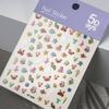Cartoon Ocean Nail Art Stickers 3D Summer Starfish Seashell Nail Decals Colour Decoration Nail Charm Nail Art Supplies