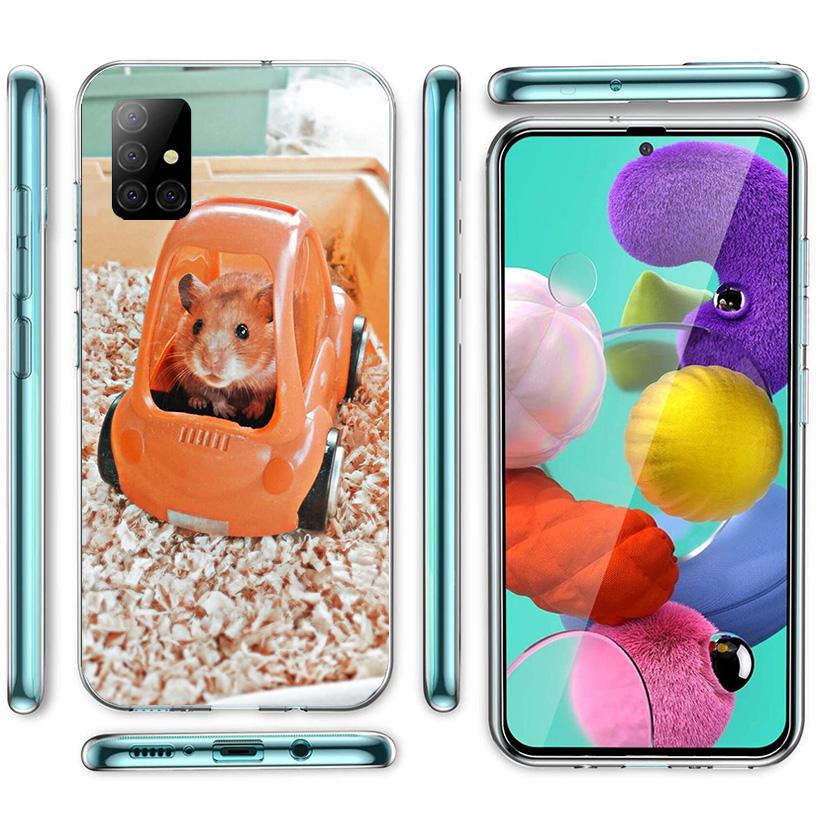 Cute Lovely Pet Hamster Phone Case For Samsung Galaxy A52 A32 A22 A12 A51 A31 A50S A30S A20S A10S Note 20 Ultra 10 Plus S10 A72