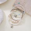 Women's bracelet set - Bohemian style starfish shell bracelet