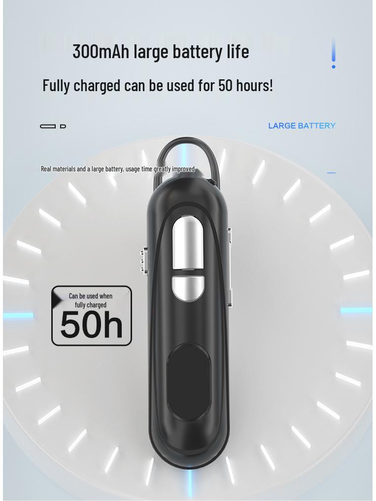 New Wireless Single Ear Bluetooth Headset with Digital Display and Ear Hook, Long Standby, Universal Compatibility.