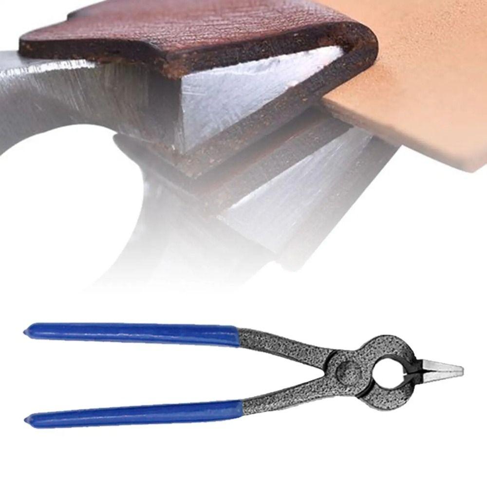 Stainless Steel Press Flatten Pliers Long Handle Leather Edge Fixed Clamp Plier  Craft Enthusiasts