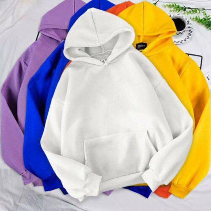 Hoodies Women Ladies Hooded Oversize Jumper Loose Long Sleeve Sweatshirts Plain
