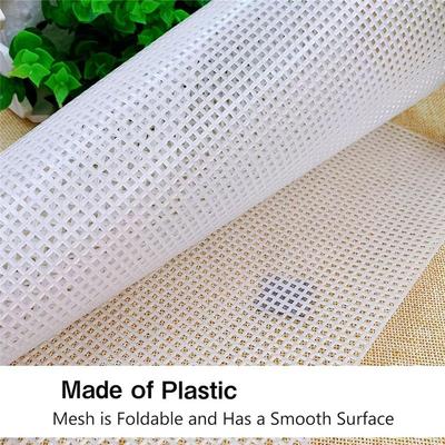 M-Modern-Canvas Pads 8 Pcs White Rectangle Plastic Mesh Sheet Flexible Plastic Canvas For DIY Crafts Embroidery Crafting Knit