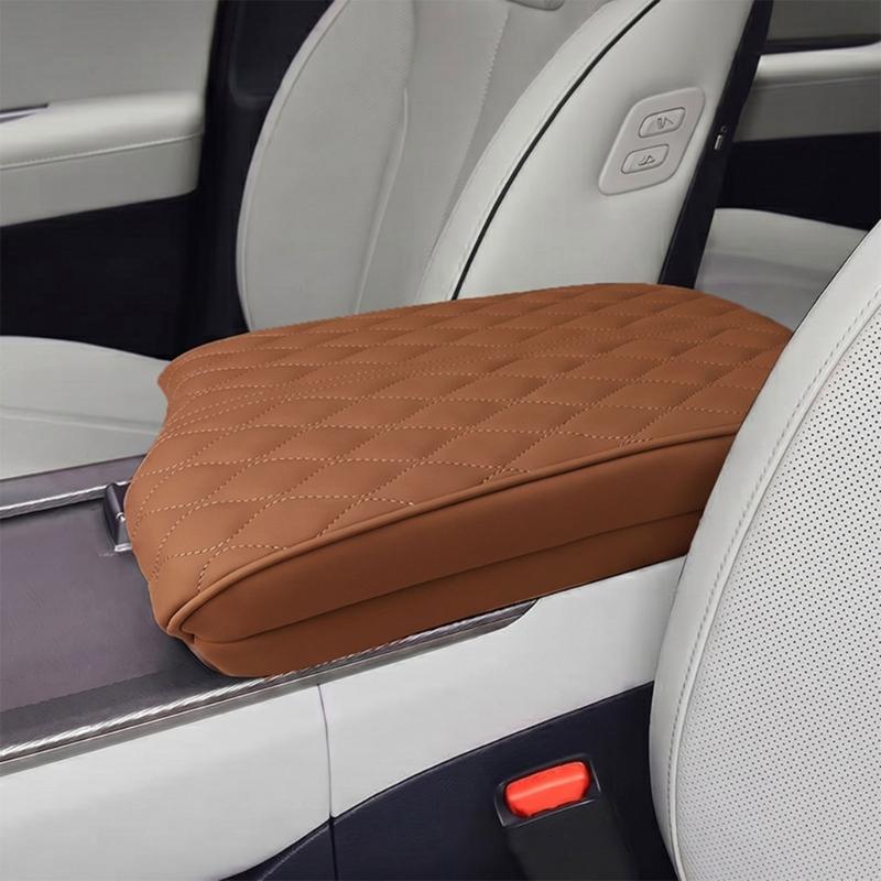 Center Console Armrest Cover Pad for, Quilted Lid Pad for Daily Driving Comfort and Wear Guard
