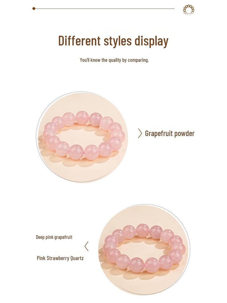 Mei Zhuo Starlight Pink & Purple Rose Quartz Crystal Bracelet