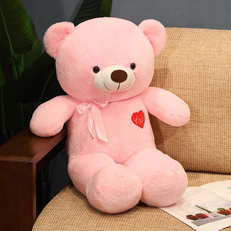 

Милый плюшевый мишка в виде банта с сердечком и надписью «Любовь», мягкая игрушка, милые мягкие игрушки, кукла-медведь, подушка для объятий для влюбленных, подарки на День святого Валентина 60cm розовый