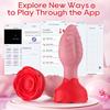 Rose Swing Remote-Control Silicone Vibrator Butt Plug for Men & Women - Anus Massage & Adult Sex Toy