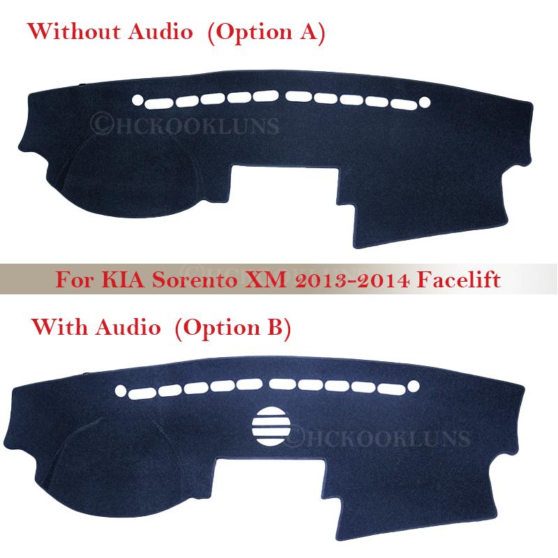 

Защитная накладка на крышку приборной панели для Sorento 2013 2014 XM Pre-Facelift Автомобильные аксессуары Приборная панель Солнцезащитный козырек Ковер с защитой от ультрафиолета