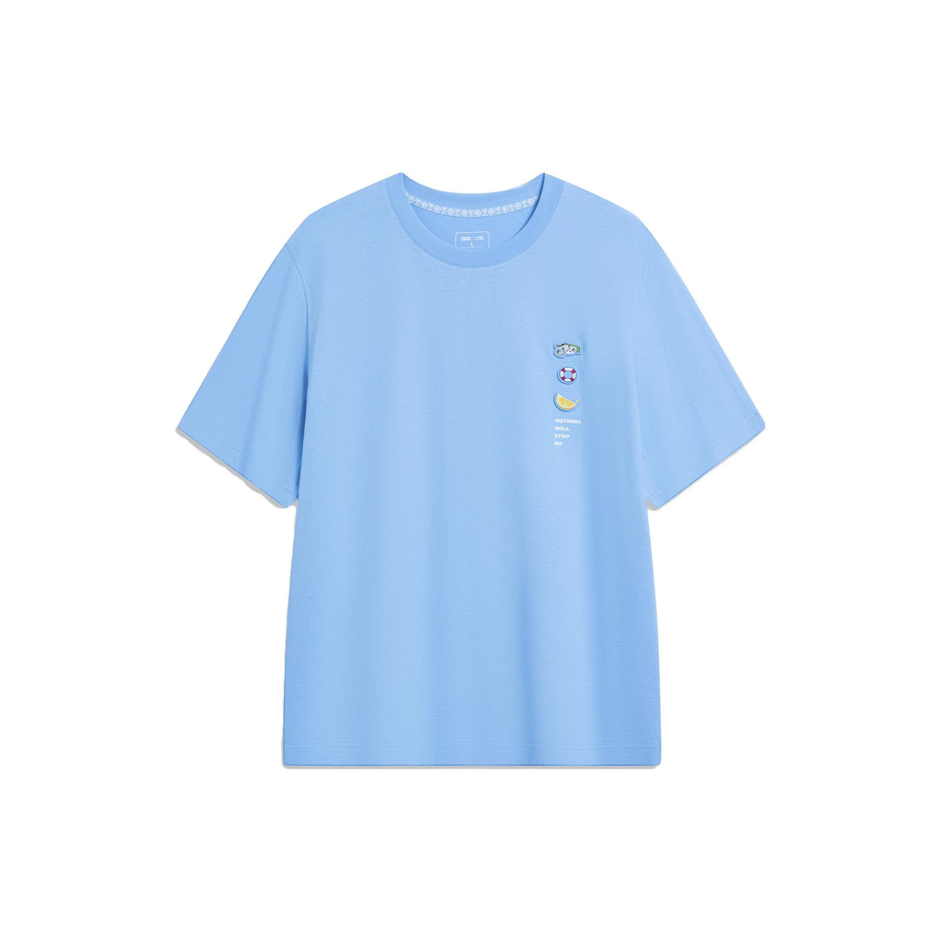 Li Ning x LEAGUE OF LEGENDS Спортивная коллекция Life Футболка мужская Светло-морской синий ATST809-6 XL