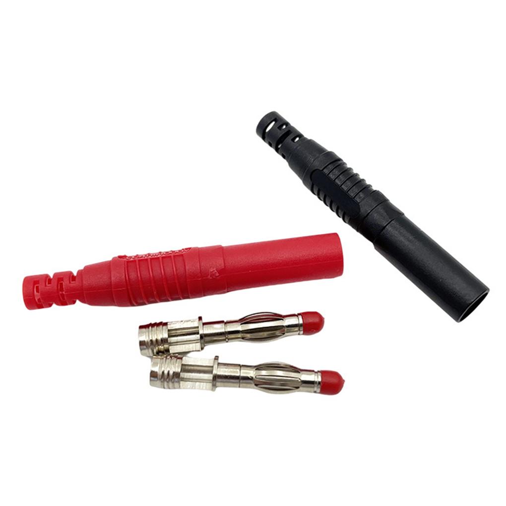 ABS Banana Plug Portable Professional Straight Male 4MM Wire Solder Audio Equipment Sound Box Connector Adapter Part