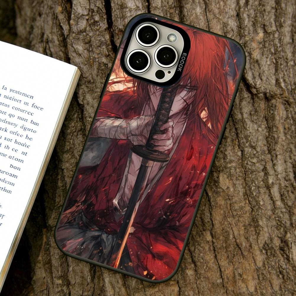 Rurouni Kenshin Phone Case For iPhone 17,16,15,14,13,12,11 Plus,Pro Max,XS,Colorful Silver Black Cover