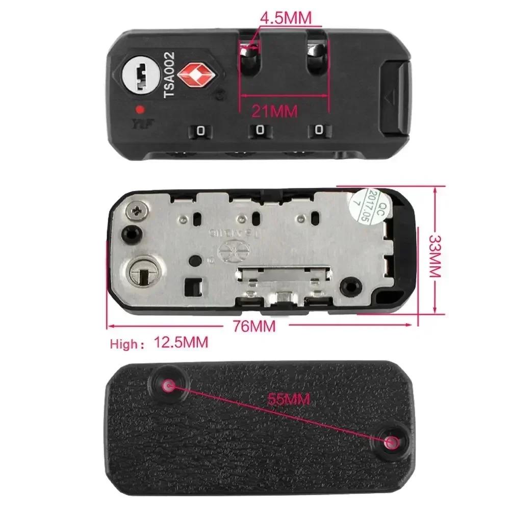 TSA007 Cadeado de Senha Alfândega Cadeado de Combinação de 3 Dígitos Multiuso Para Bagagem de Viagem Mala Cadeado de Código Antifurto